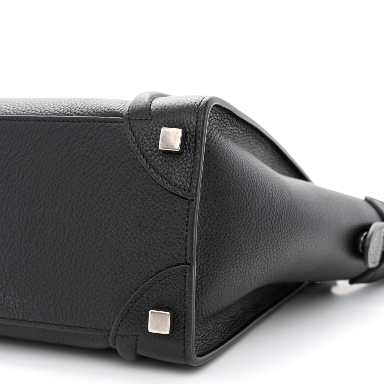 Celine Drummed Calfskin Micro Luggage Black 10 of 10