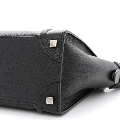 Celine Drummed Calfskin Micro Luggage Black 10 of 10