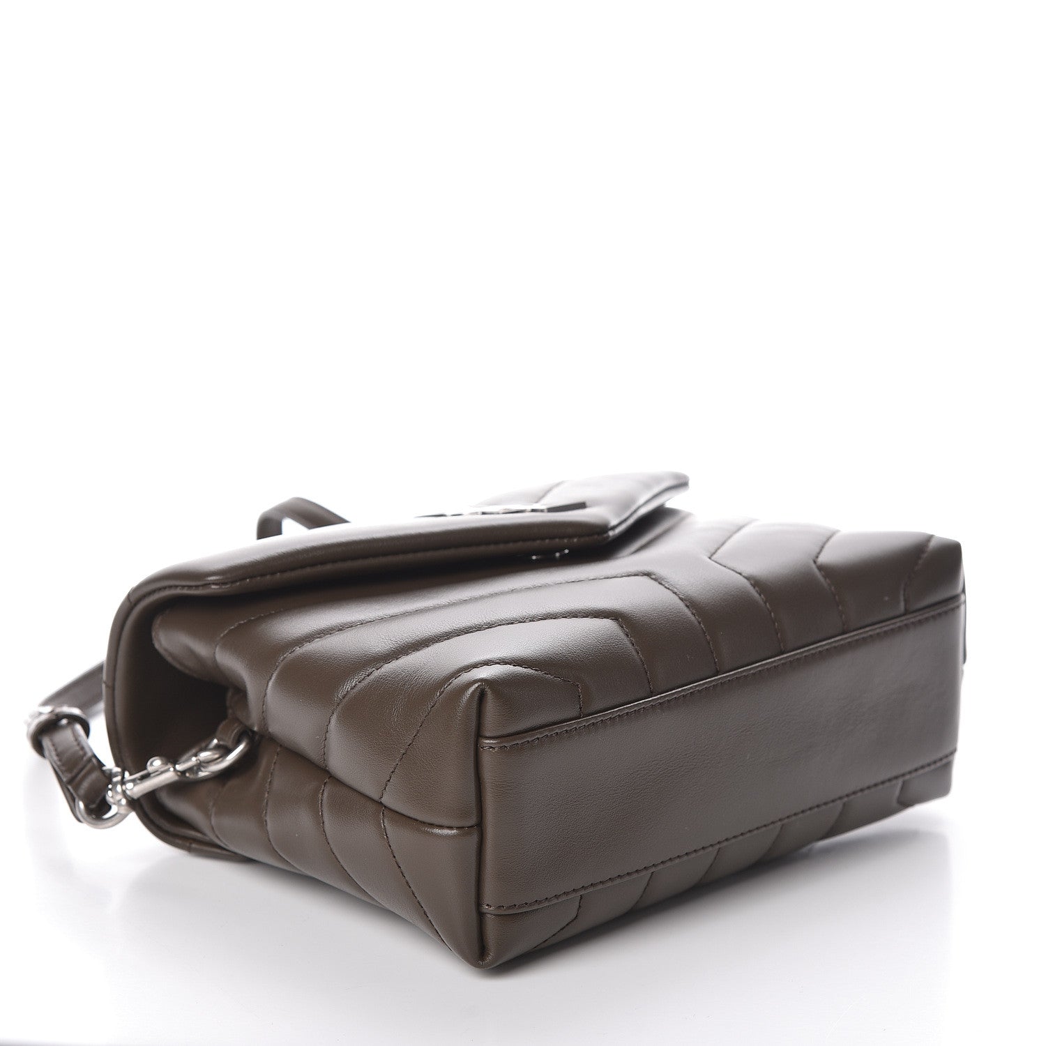 Saint Laurent Calfskin Y Quilted Monogram Toy Loulou Crossbody Bag Faggio 4 of 10