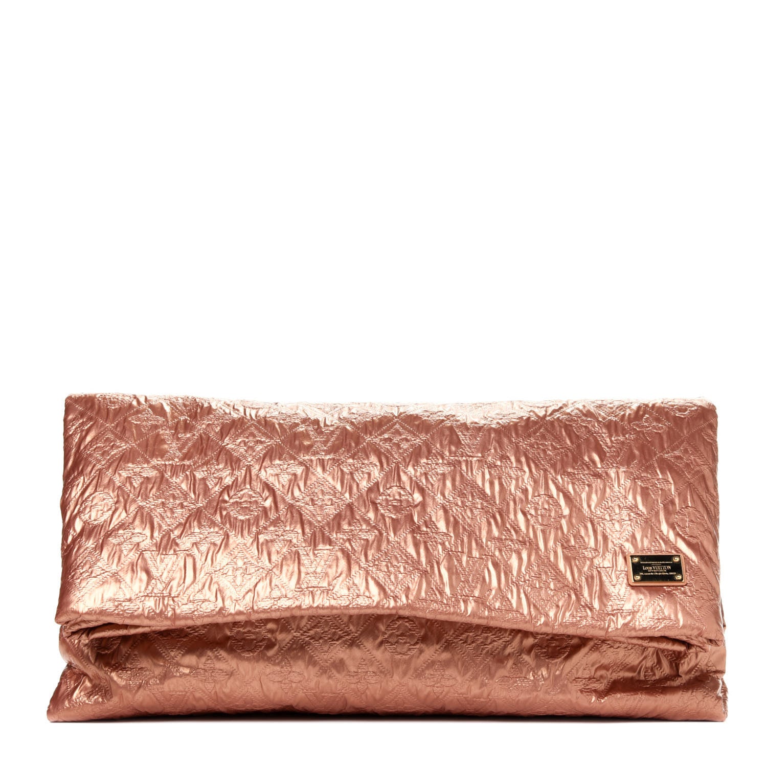Louis Vuitton Jacquard Quilted Monogram Limelight Clutch GM Rose Gold 1 of 6