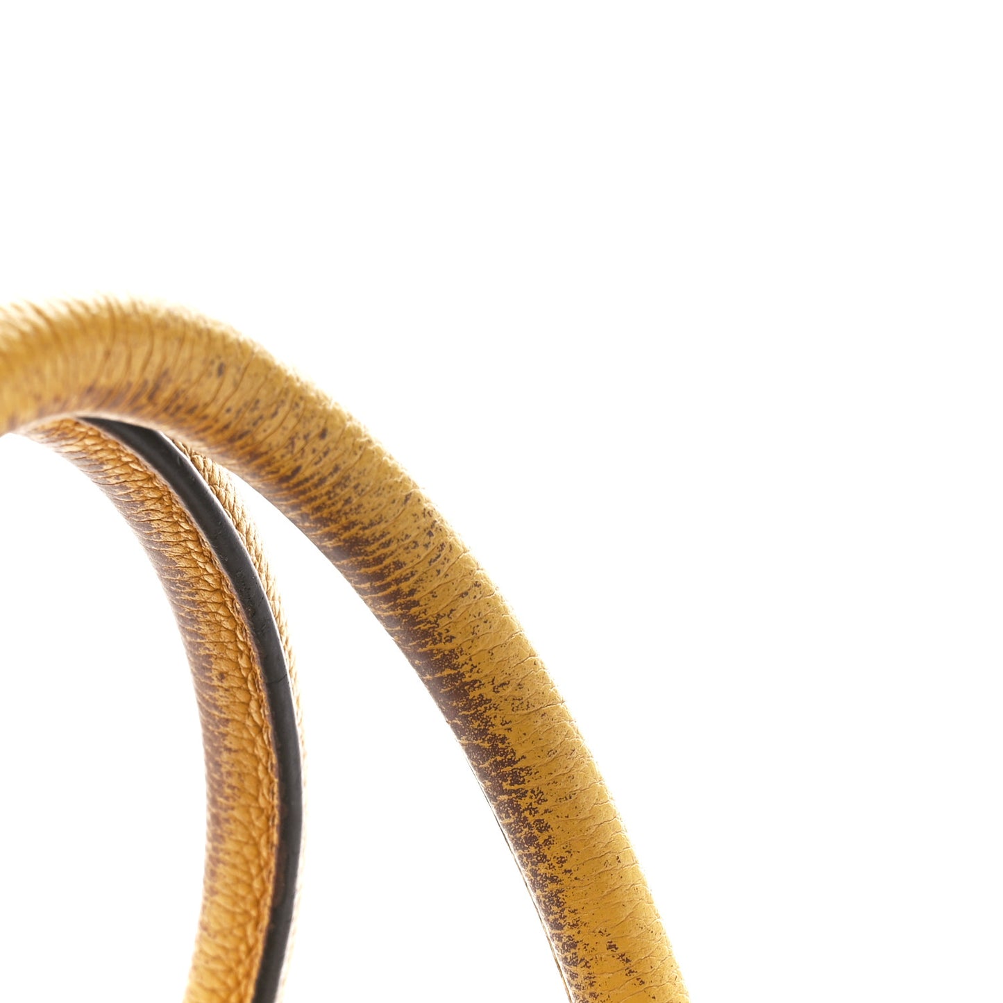 Drummed Calfskin Mini Luggage Ocre