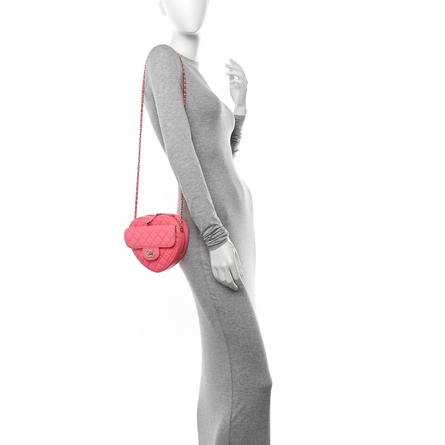 Chanel Lambskin Quilted CC In Love Heart Bag Pink 2 of 10