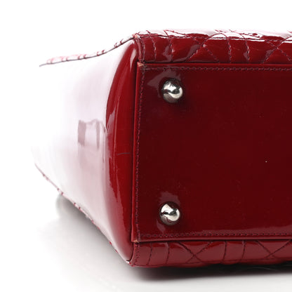 Christian Dior Patent Cannage Large Lady Dior Red 6 of 7