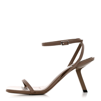 Balenciaga Shiny Soft Calfskin Void Square Toe 80mm Sandals 39 Mink Grey 1 of 10