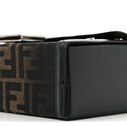 Fendi Recycled Fabric Jacquard Vitello King FF 1974 Baguette Soft Trunk Phone Pouch Brown 11 of 14