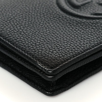 Gucci Pebbled Calfskin Soho Wallet on Chain Black 8 of 9