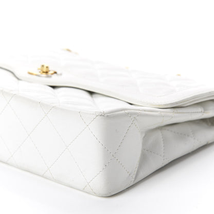Chanel Lambskin Quilted Medium Double Flap White 7 of 21