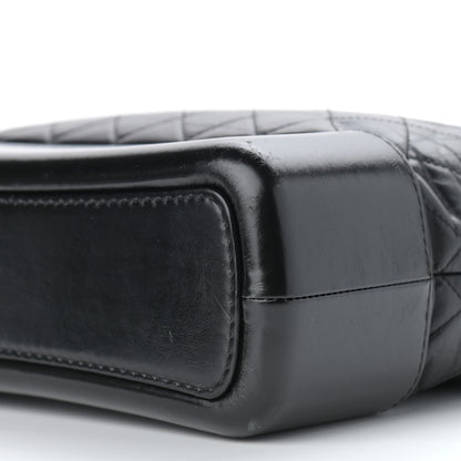 Chanel Aged Calfskin Quilted Large Gabrielle Hobo Black 10 of 11