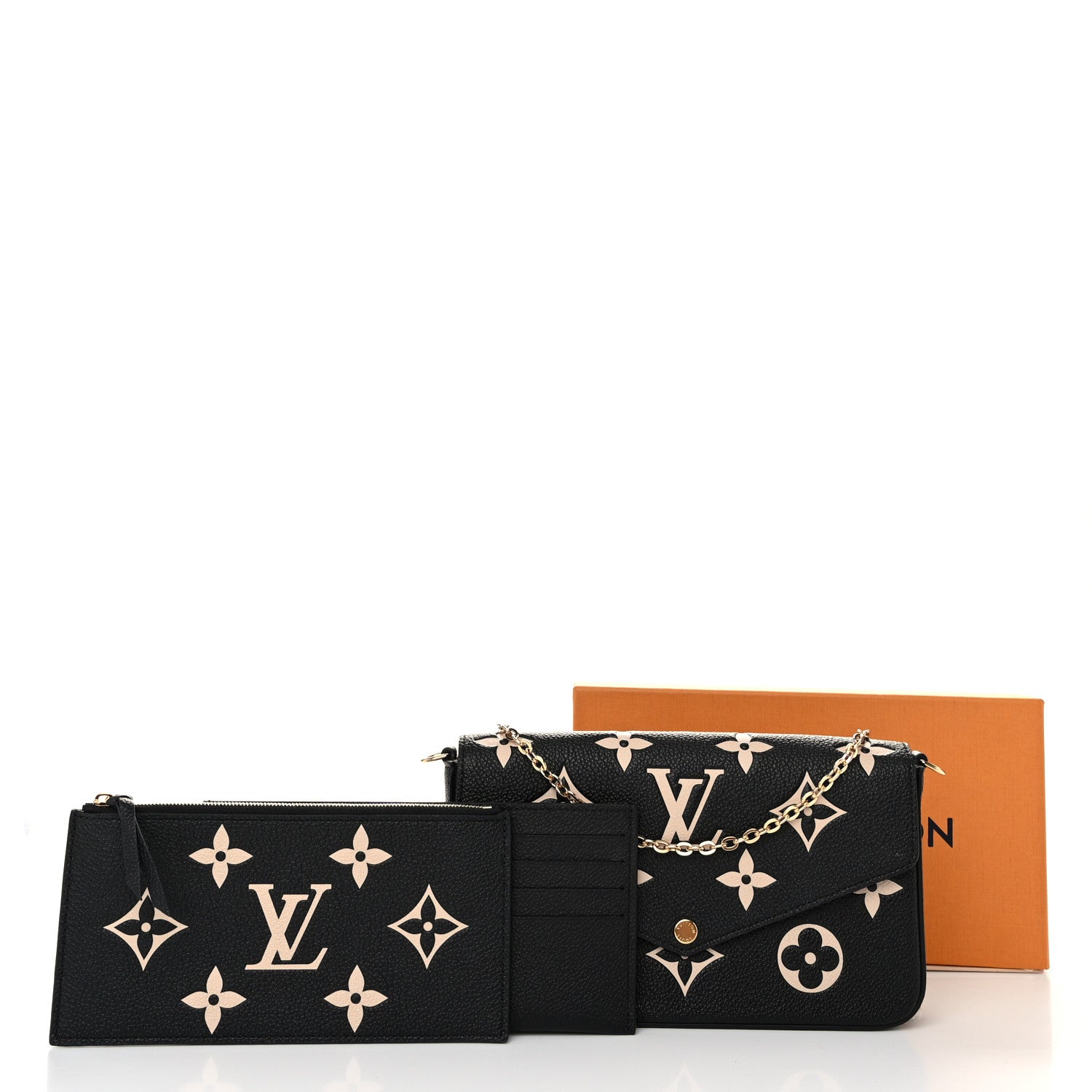 Louis Vuitton Empreinte Monogram Giant Felicie Pochette Black Beige 11 of 11