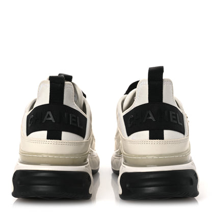 Chanel Velvet Calfskin Mixed Fibers CC Sneakers 40.5 Ivory Black 6 of 11