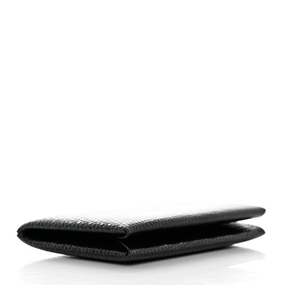 Hermes Lizard Calvi Card Case Black 4 of 8