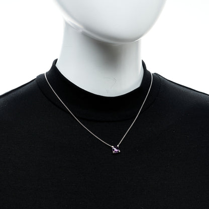 David Yurman Sterling Silver Diamond Amethyst 9mm Petite Chatelaine Pendant Necklace 2 of 5