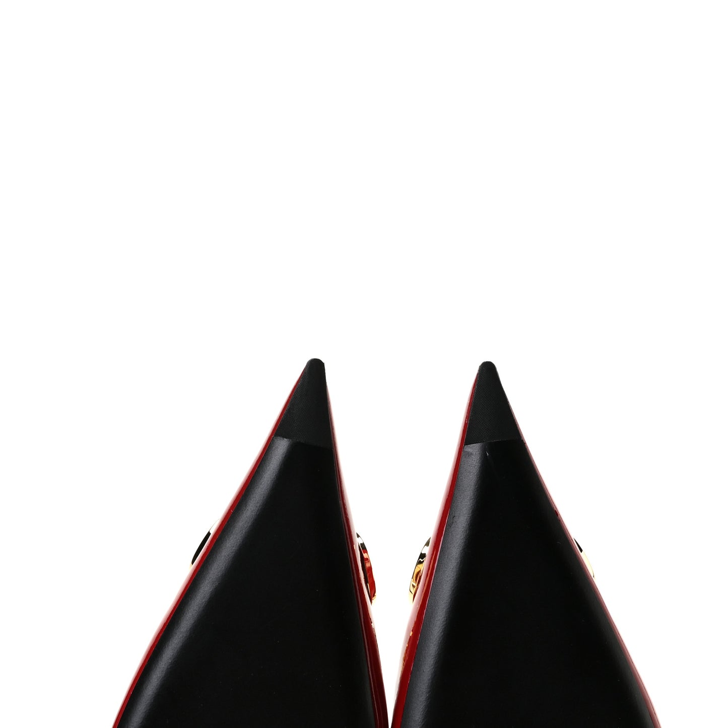 Patent BB Knife Pointy Toe Slingback Flats 39 Rouge Cardinal