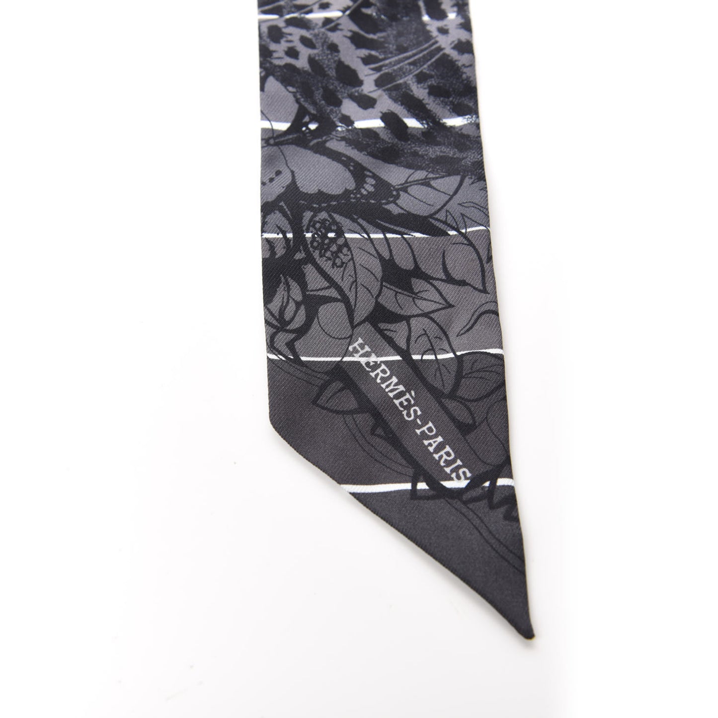 Silk Jungle Love Rainbow Twilly Gris Black White