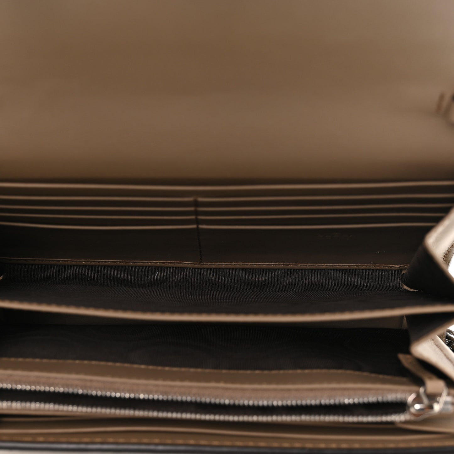 GG Supreme Monogram Mini Dionysus Chain Wallet Beige Taupe