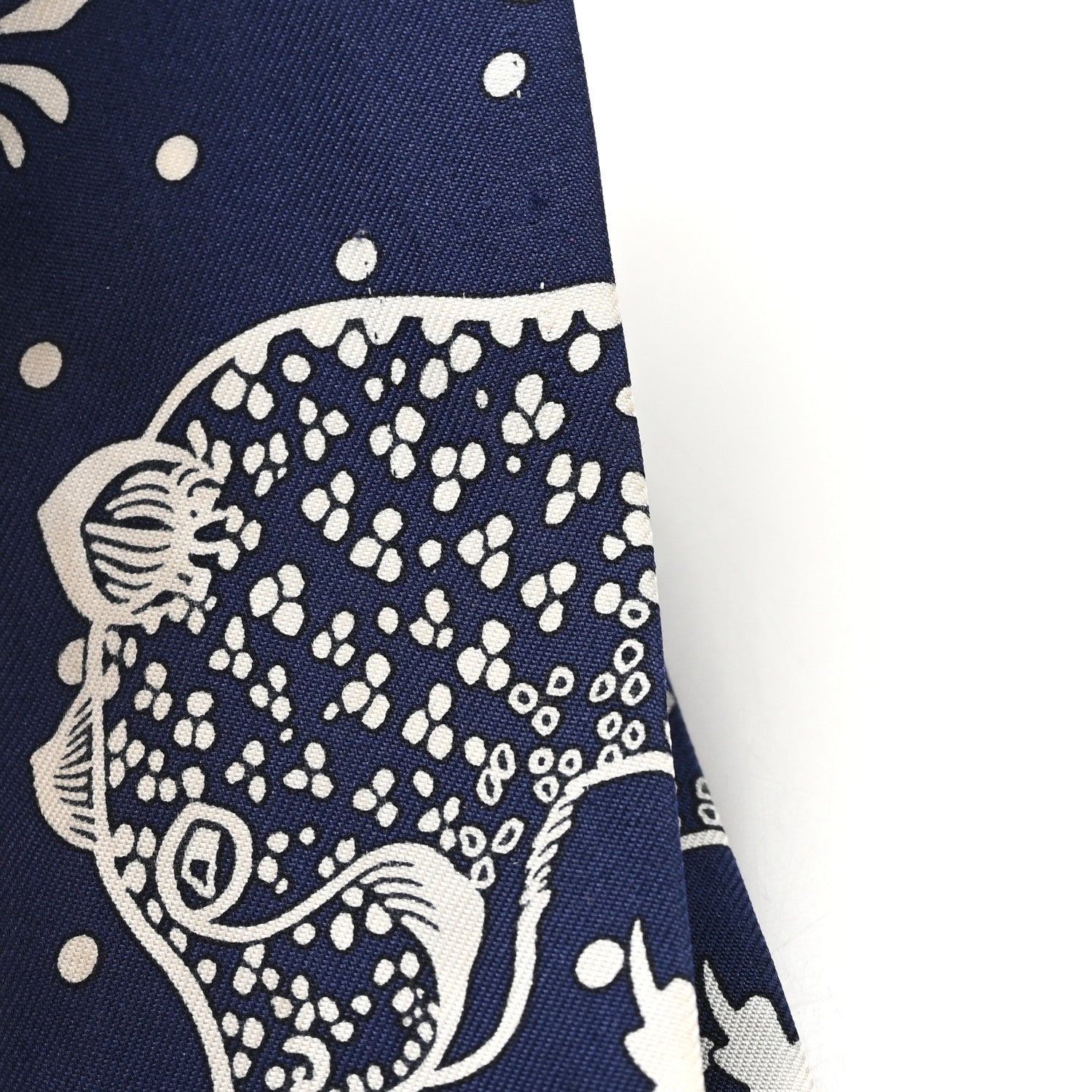 Hermes Silk Les Leopards Twilly Marine White 5 of 5