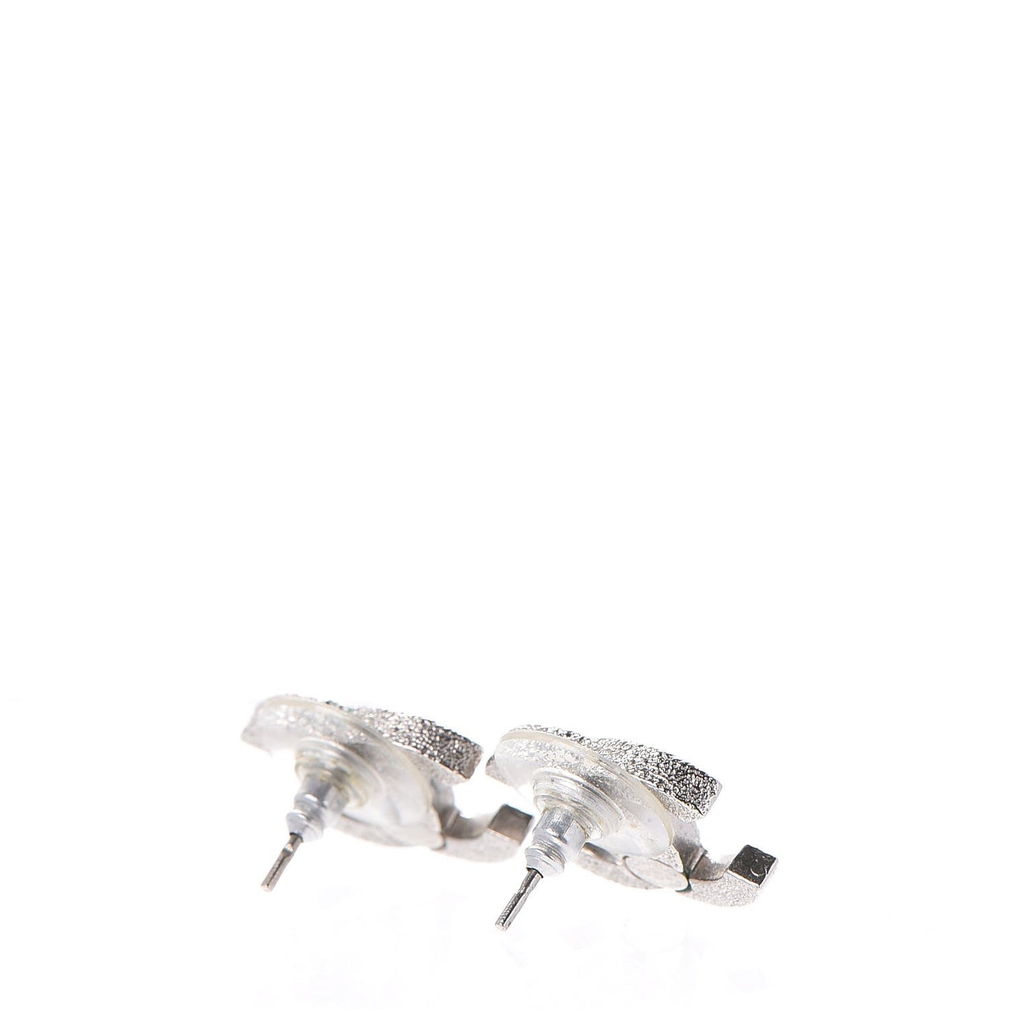 Glitter Enamel CC Earrings Black