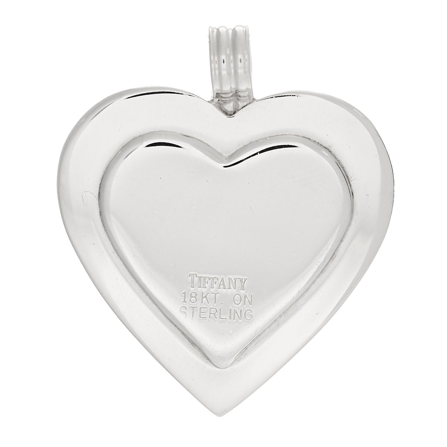 Sterling Silver 18K Yellow Gold Heart Pendant