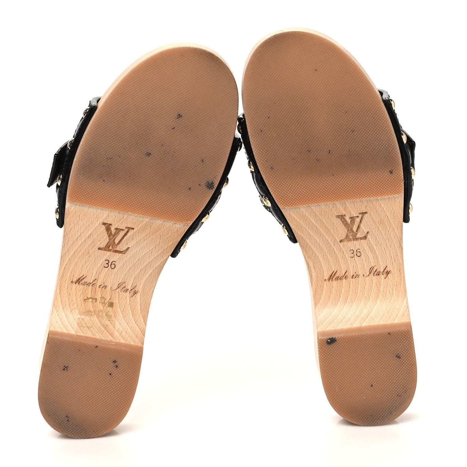 Louis Vuitton Calfskin Monogram Cottage Mules 36 Black 5 of 7