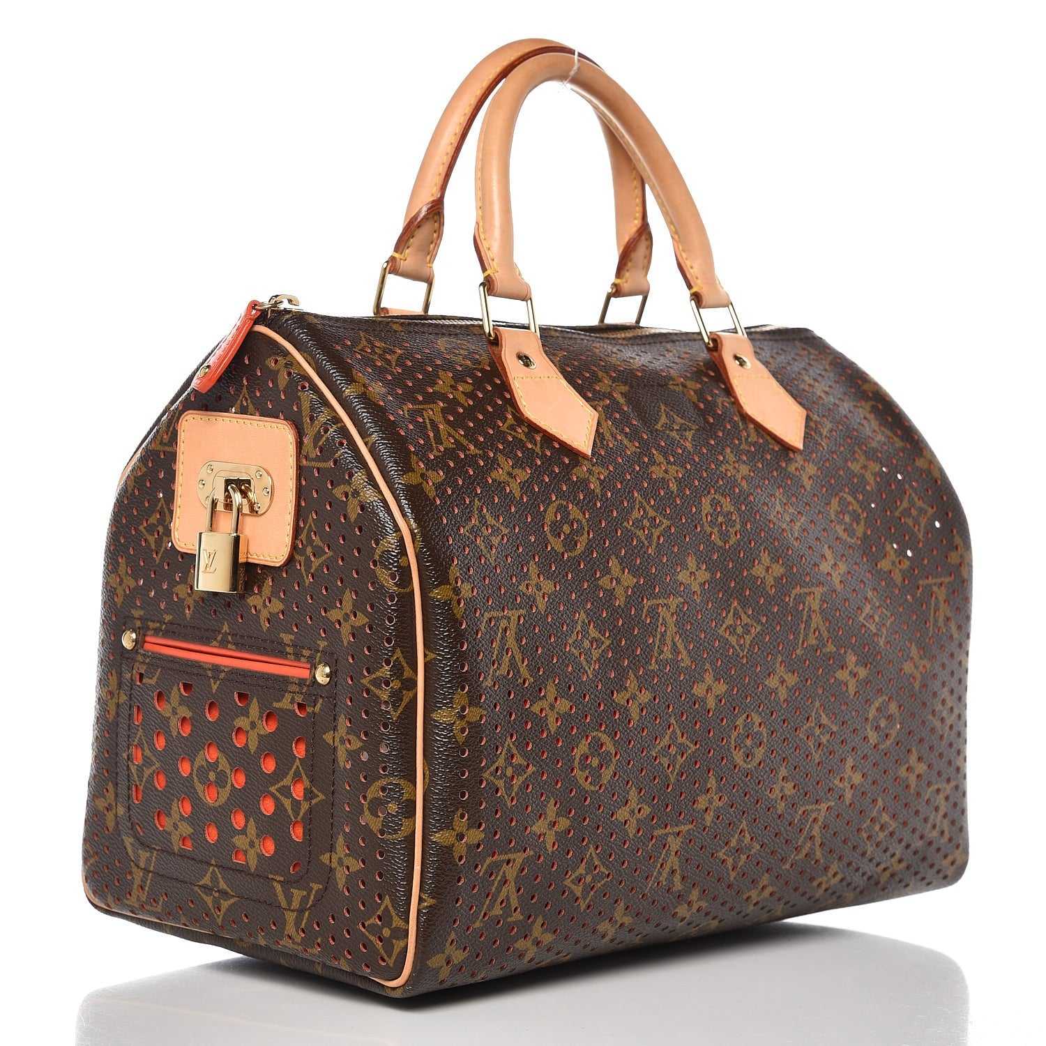 Louis Vuitton Monogram Perforated Speedy 30 Orange 3 of 7
