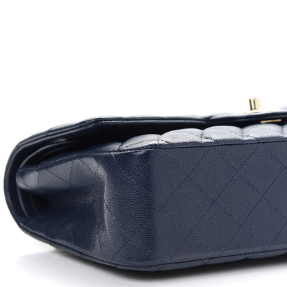 Chanel Caviar Quilted Medium Double Flap Navy 8 of 10
