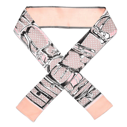 Louis Vuitton Silk Monogram Trunks Bandeau Rose Poudre 1 of 4