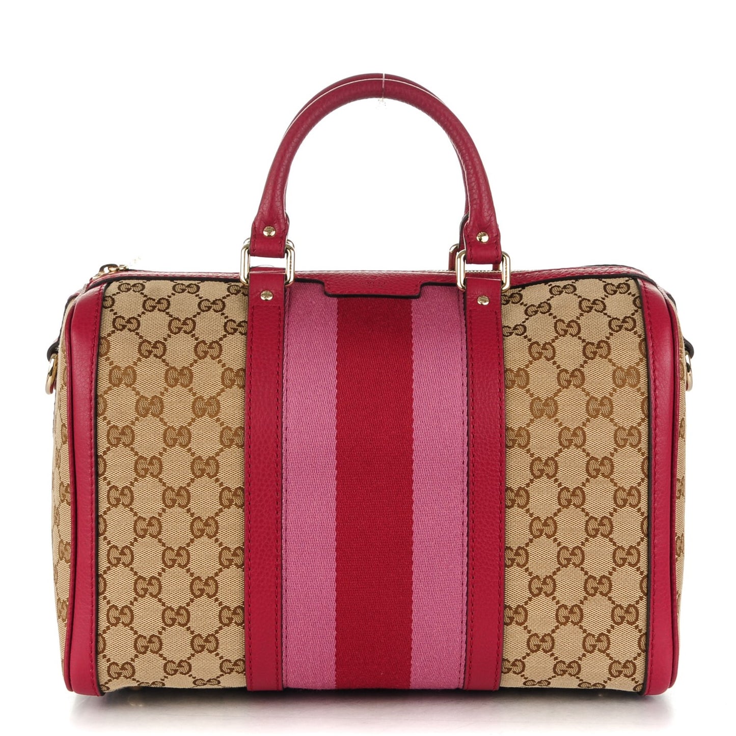 Monogram Cellarius Calfskin Vintage Web Medium Boston Beige Ebony Soft Burgundy Peonia Flower