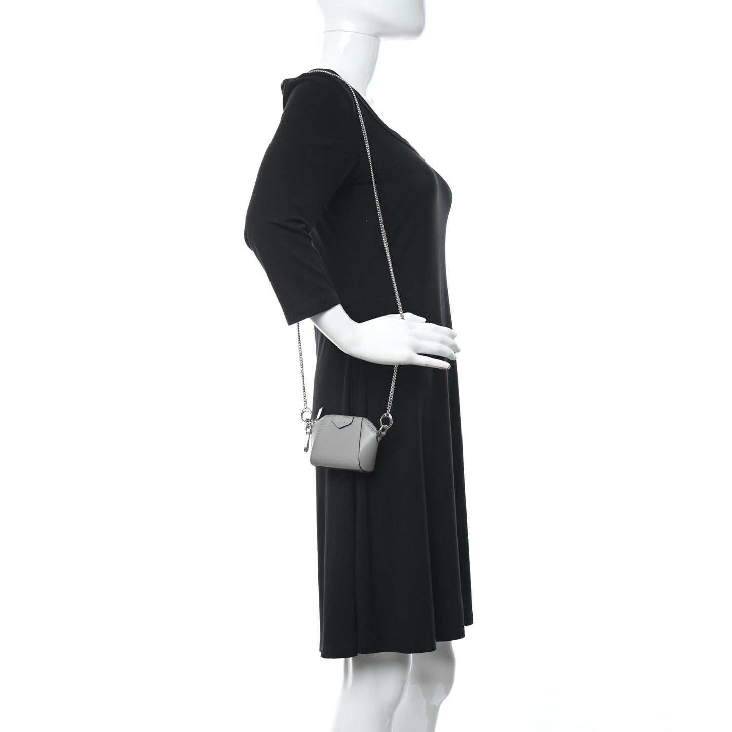 Lambskin Baby Antigona with Chain Grey