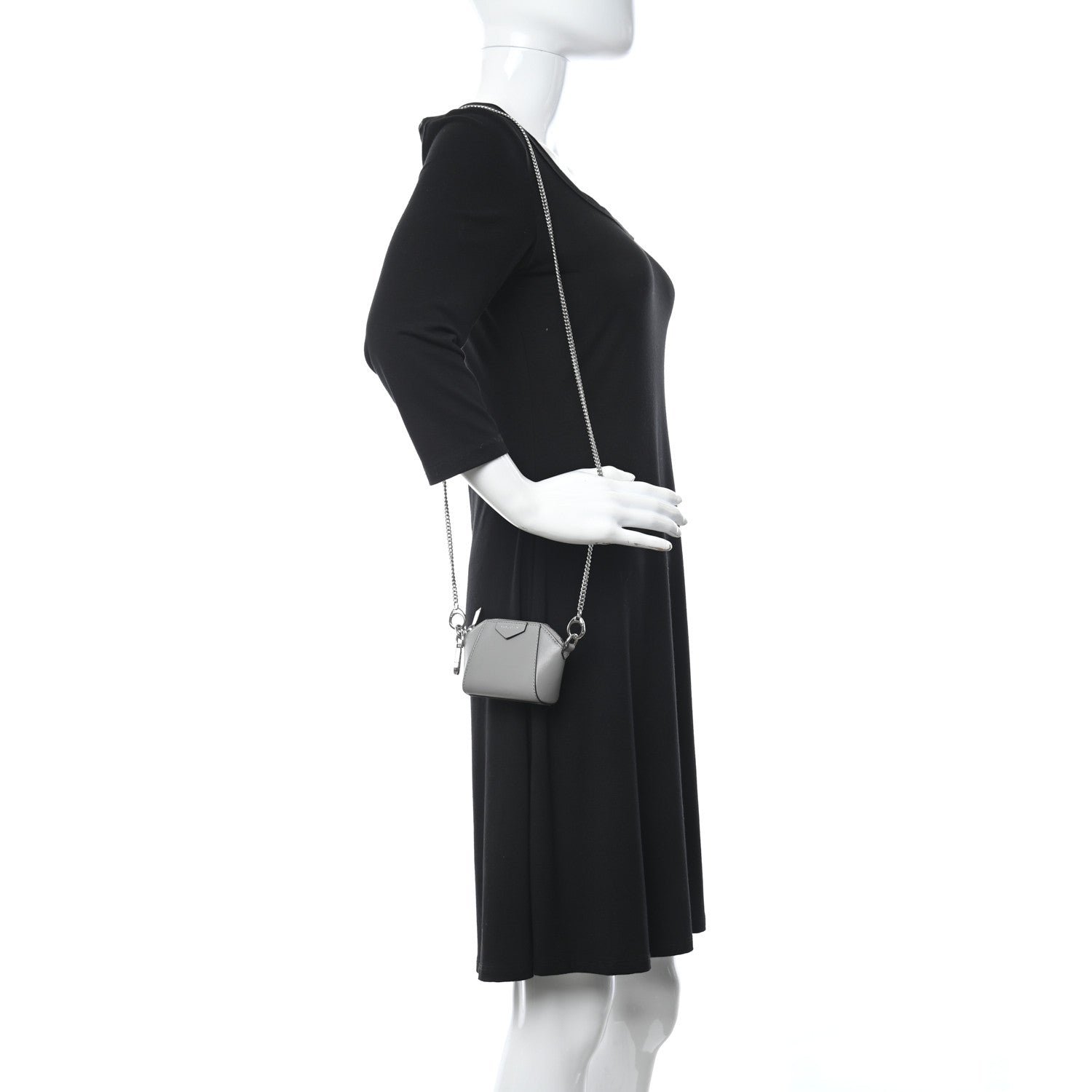 Givenchy Lambskin Baby Antigona with Chain Grey 2 of 10
