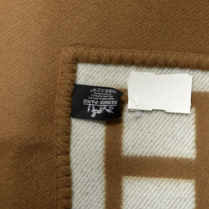 Hermes Wool Cashmere Avalon Blanket Ecru Camel 3 of 3