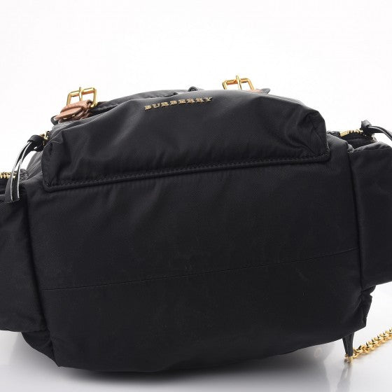 Nylon Large Rucksack Backpack Black