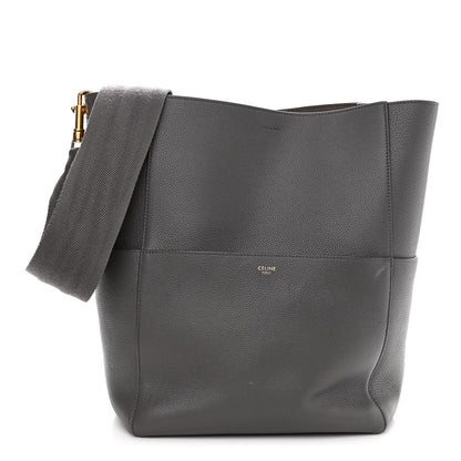 Celine Soft Grained Calfskin Sangle Bucket Bag Kohl 1 of 11