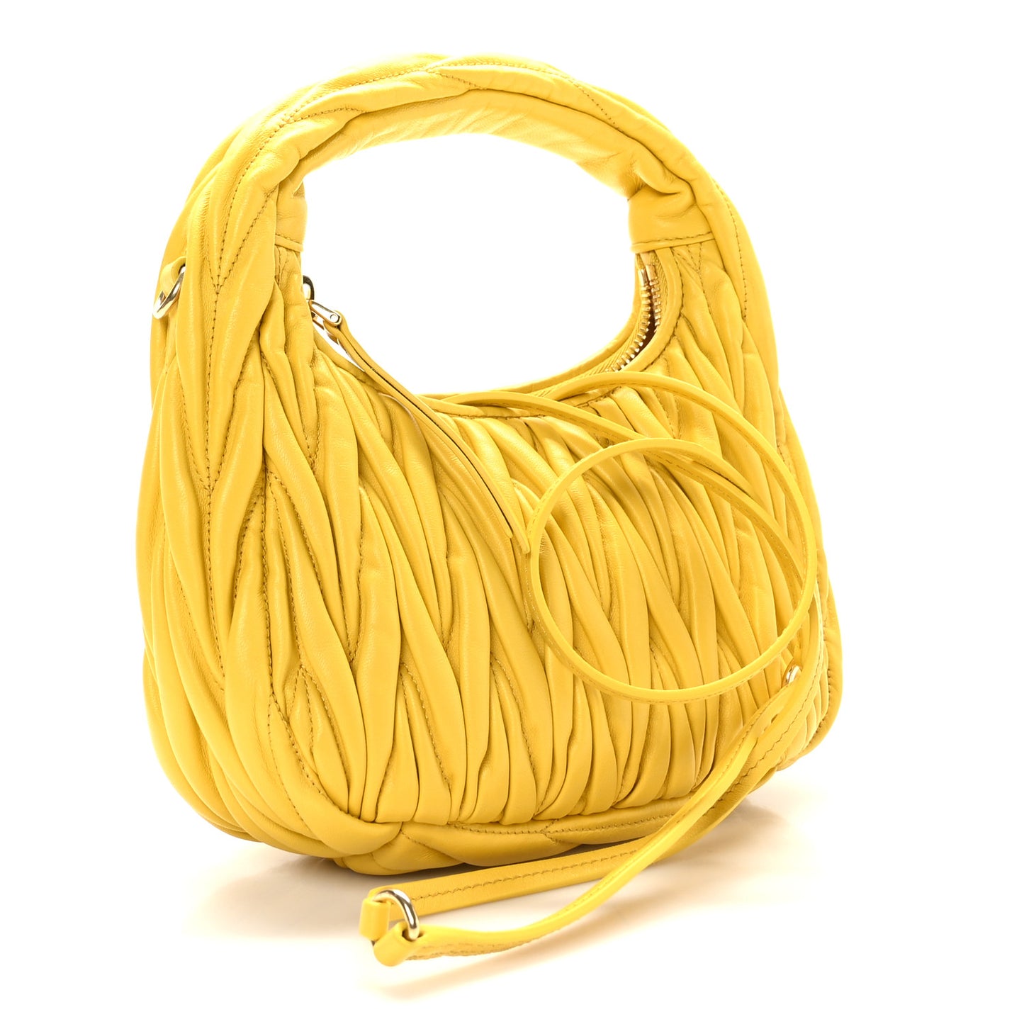 Nappa Matelasse Mini Wander Hobo Sunny Yellow