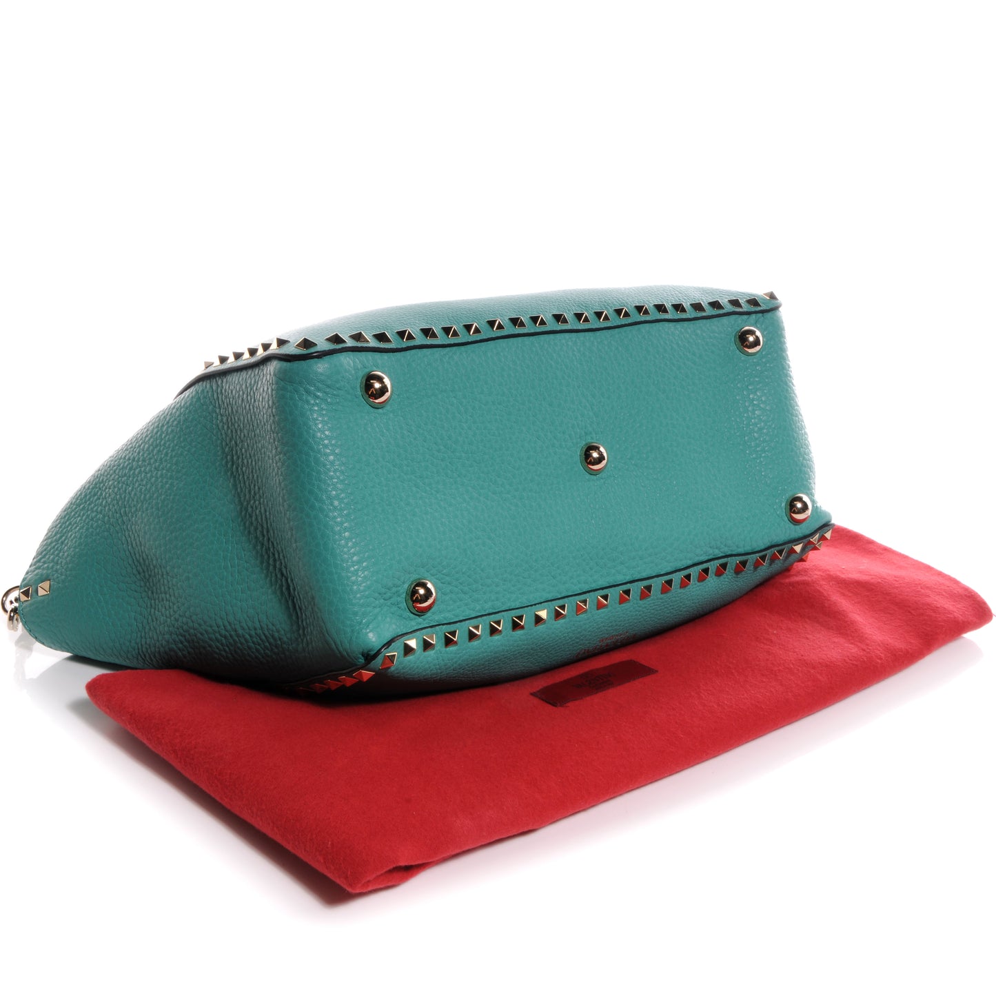 Vitello Medium Rockstud Tote Colibri