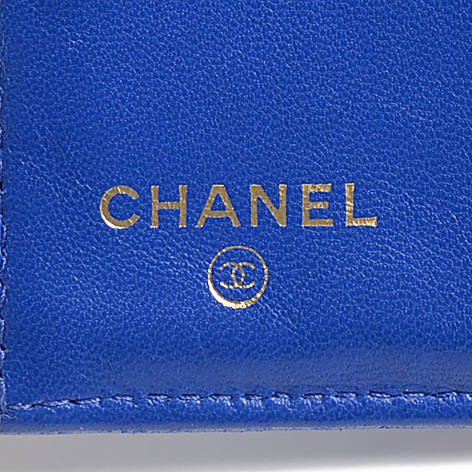 Chanel Lambskin Quilted Large Flap Wallet Dark Blue 6 of 8