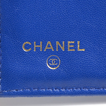 Chanel Lambskin Quilted Large Flap Wallet Dark Blue 6 of 8