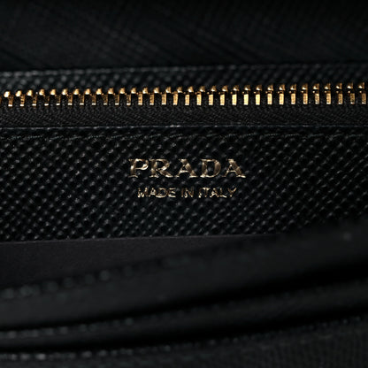Prada Saffiano Metal Continental Flap Wallet Black 16 of 19