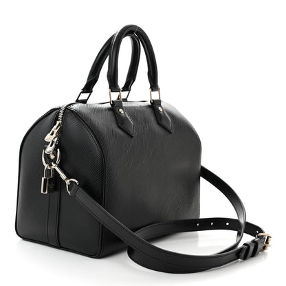 Louis Vuitton Epi Speedy Bandouliere 25 Black 3 of 9