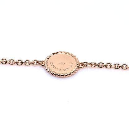 David Yurman 18K Rose Gold Diamond Cable Collectibles Pave Charm Bracelet 5 of 7