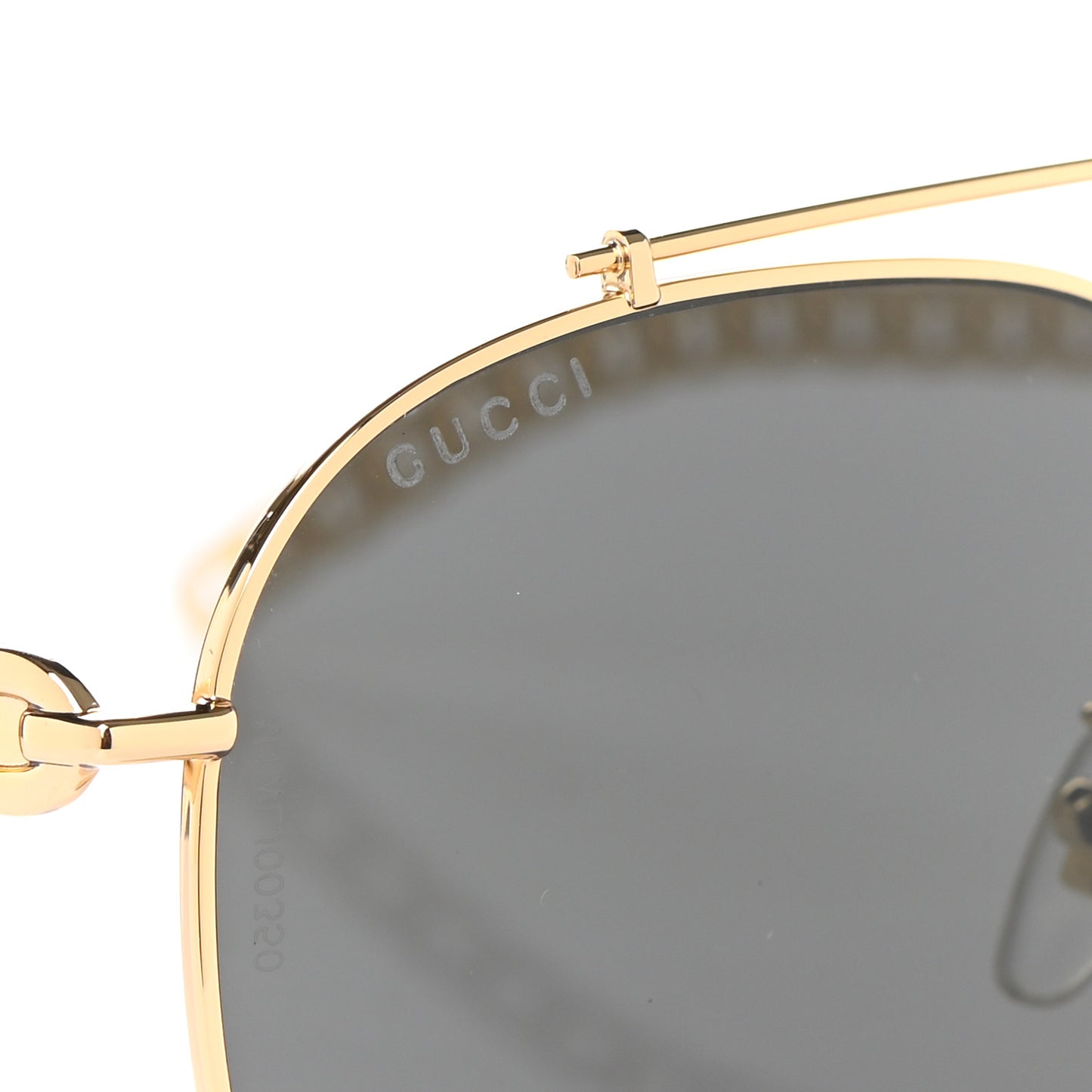 Aviator Charm Chain Sunglasses GG0727S Gold
