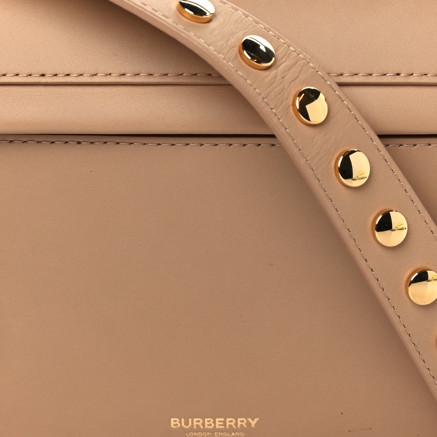 Burberry Calfskin Studded Small Olympia Shoulder Bag Cool Beige 7 of 9