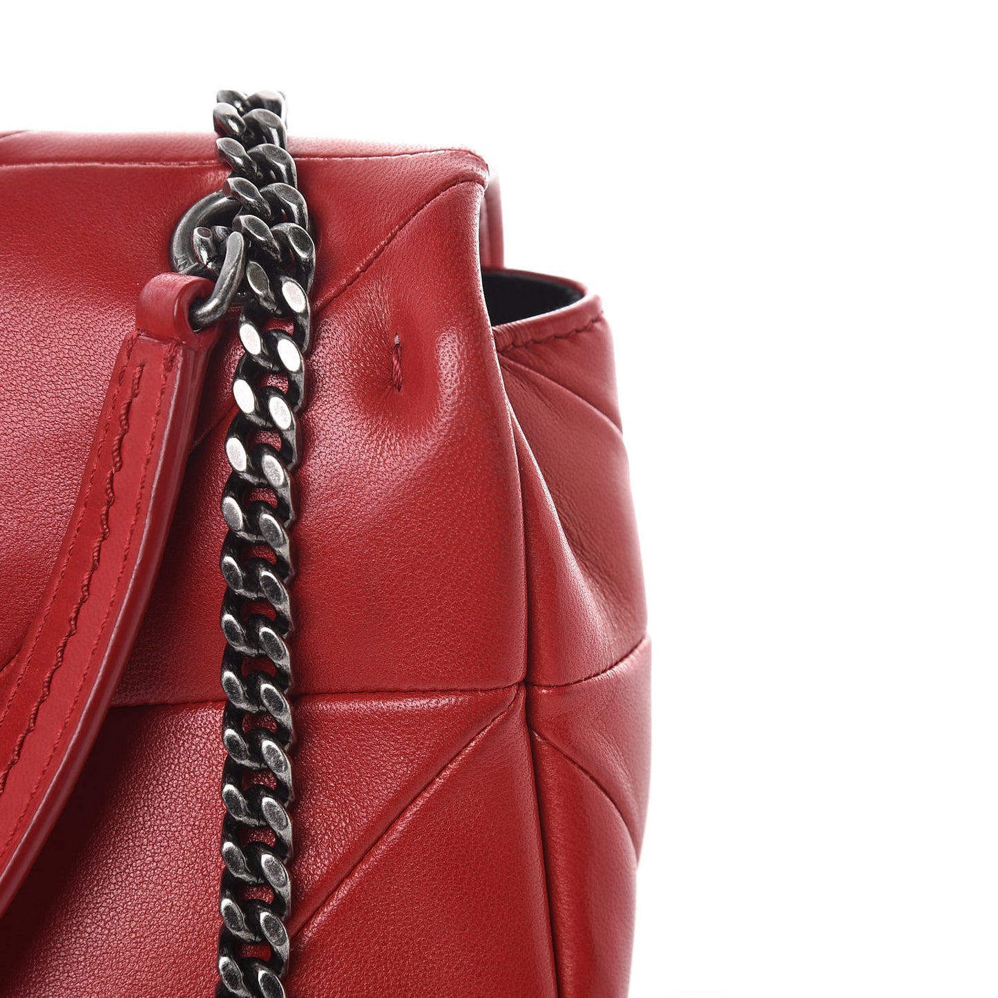 Lambskin Patchwork Monogram Small Jamie Red