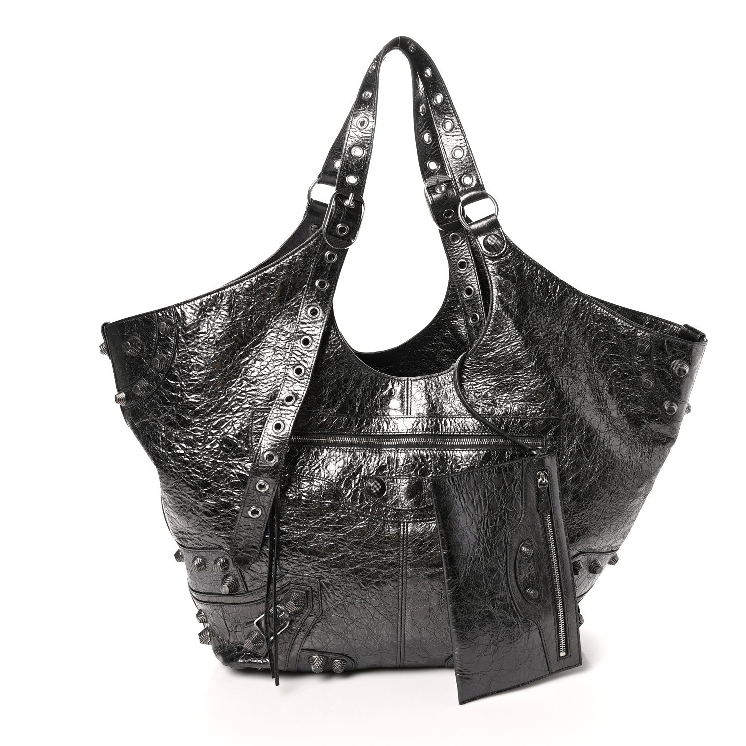 Balenciaga Agneau Arena Large Le Cagole Carry All Bag Steel Grey 2 of 10