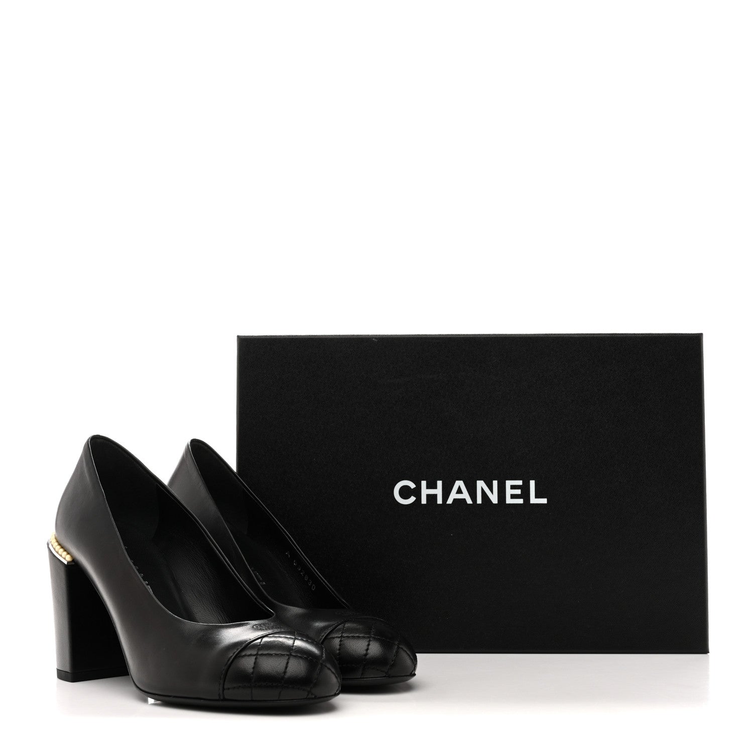CHANEL ブラック ハイヒール Chanel Lambskin Pearl Cap Toe Pumps 35 Black 1858811 – FASHIONPHILE