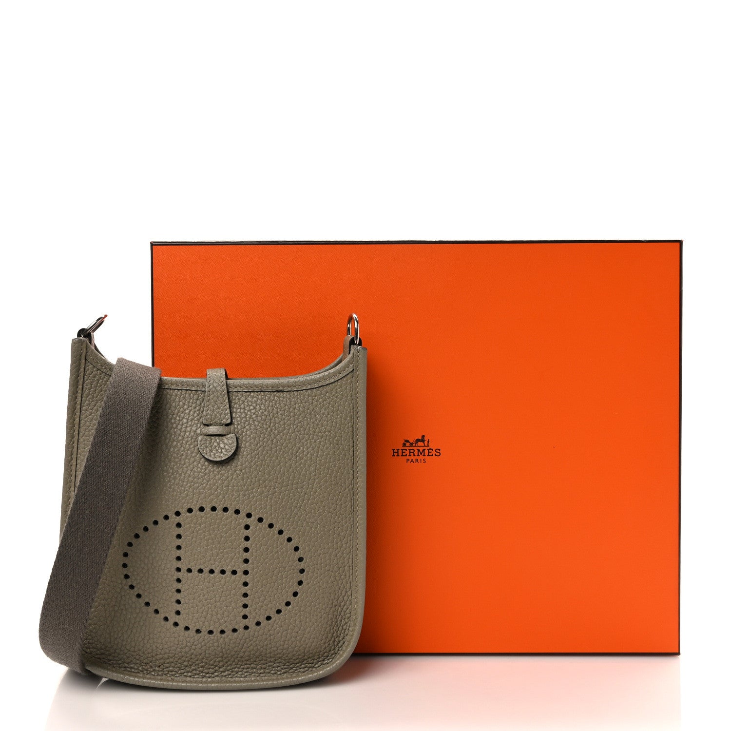 Hermes Taurillon Clemence Amazone Evelyne TPM Sauge 9 of 9