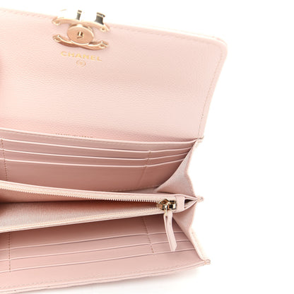 Chanel Caviar Quilted Flap Wallet Pink 5 of 9