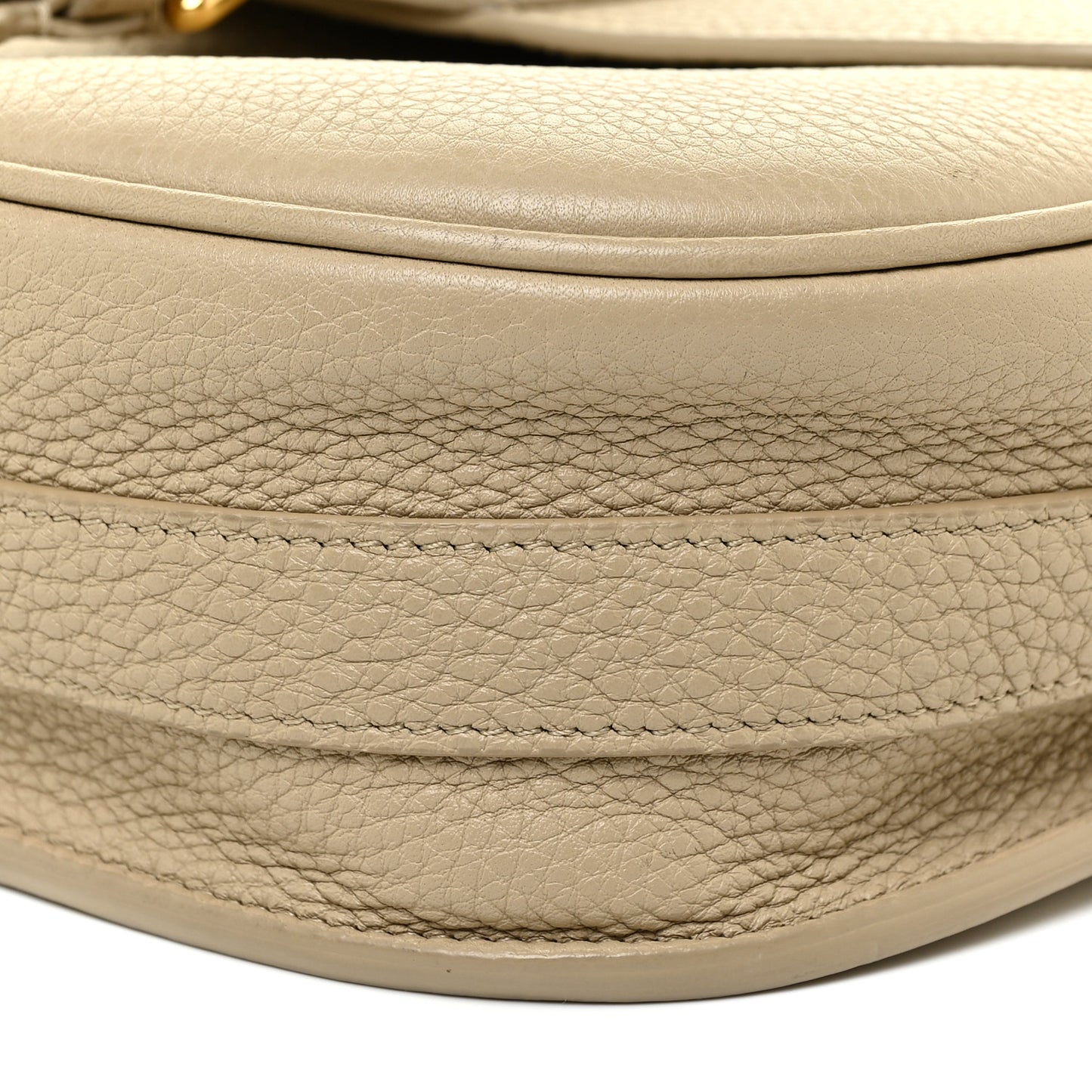 Grained Calfskin Medium Bobby Flap Beige