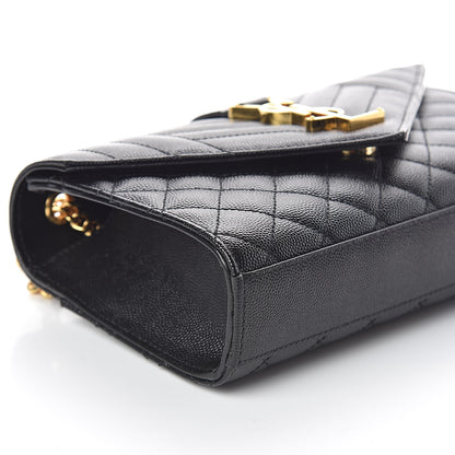 Saint Laurent Grain De Poudre Textured Mixed Matelasse Triquilt Small Monogram Satchel Black 8 of 11