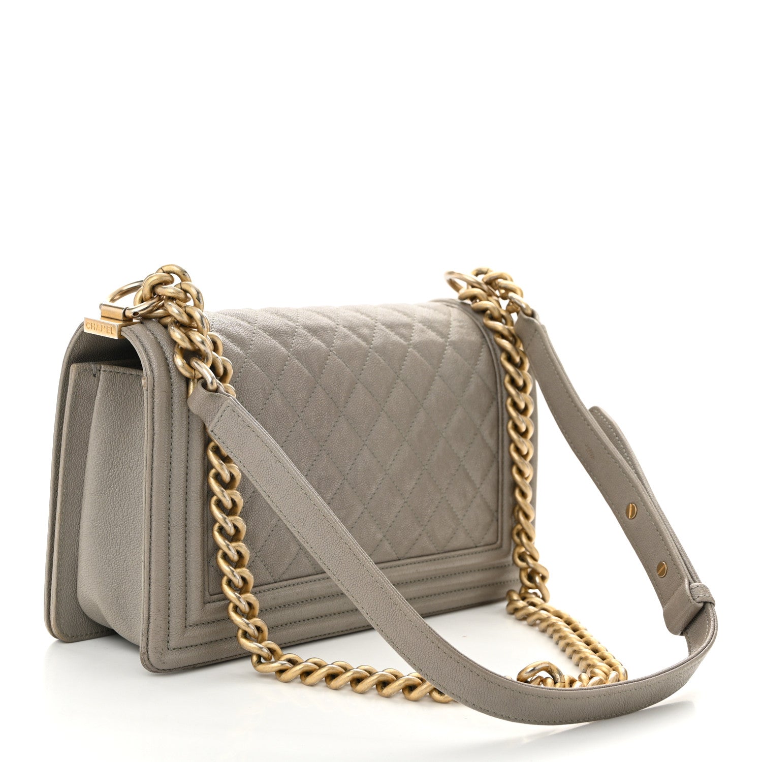 Chanel Caviar Quilted Medium Boy Flap Grey 3 of 11