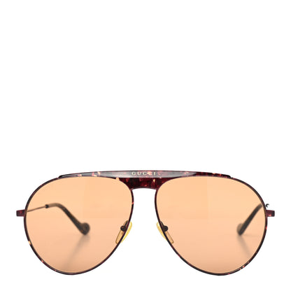 Gucci Metal Aviator Frame Sunglasses GG0908S Tortoise 2 of 8